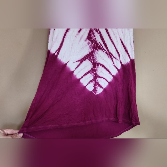 Olive & Oak Top Womens Large Sleeveless Tank Tie Dye Purple & White Knit Hippie - Picture 10 of 10